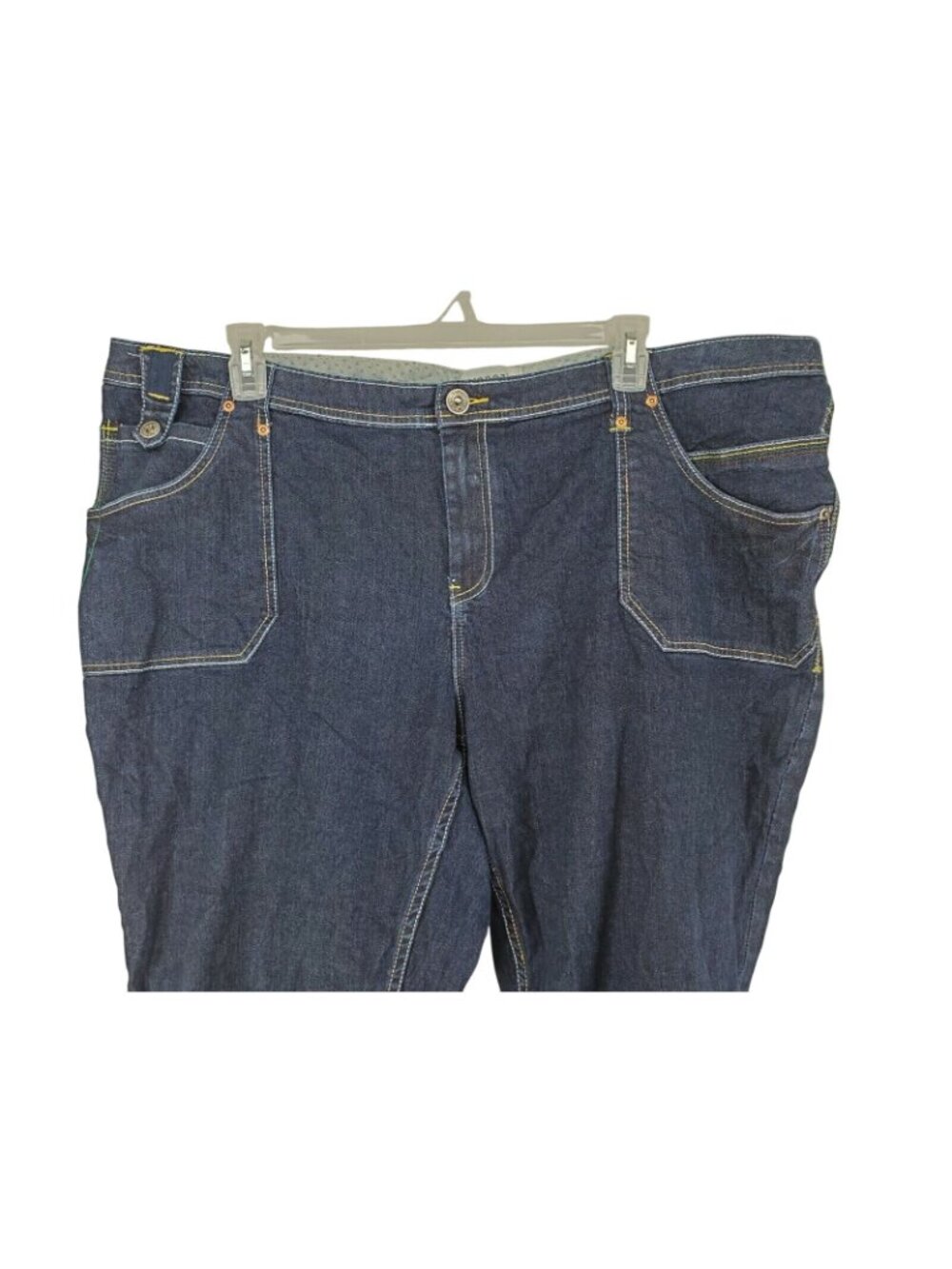 Venezia Capri Women's Plus Size 26 Dark Wash Stretch Fashion Stitching - Picture 3 of 5